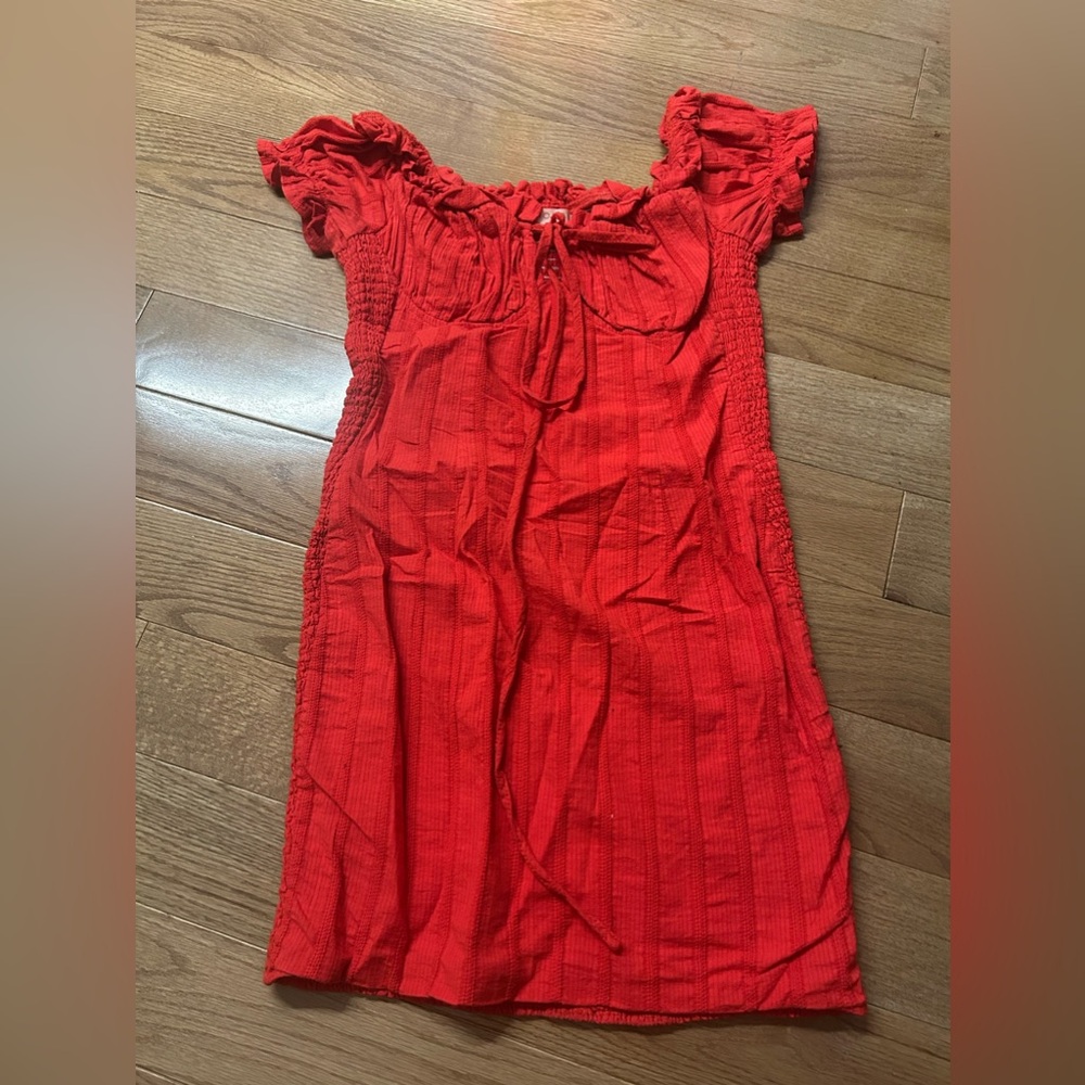 Red Off-Shoulder Dress